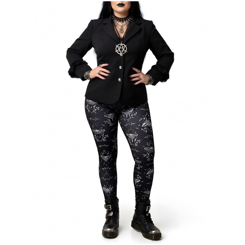 TORRID Nightfall Mystic Moths Pattern Goth Gothic Leggings NWT Size 3X - Picture 4 of 13